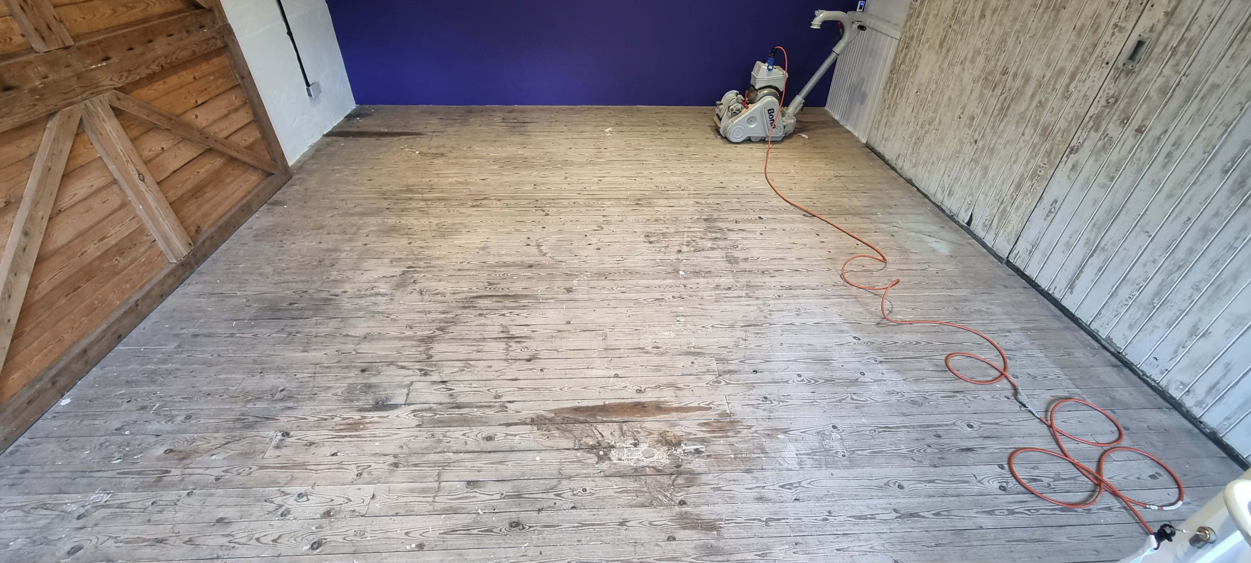 Restored wood floor